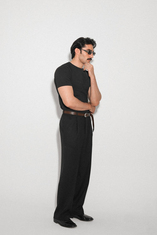 Black Pleated Dress Pants