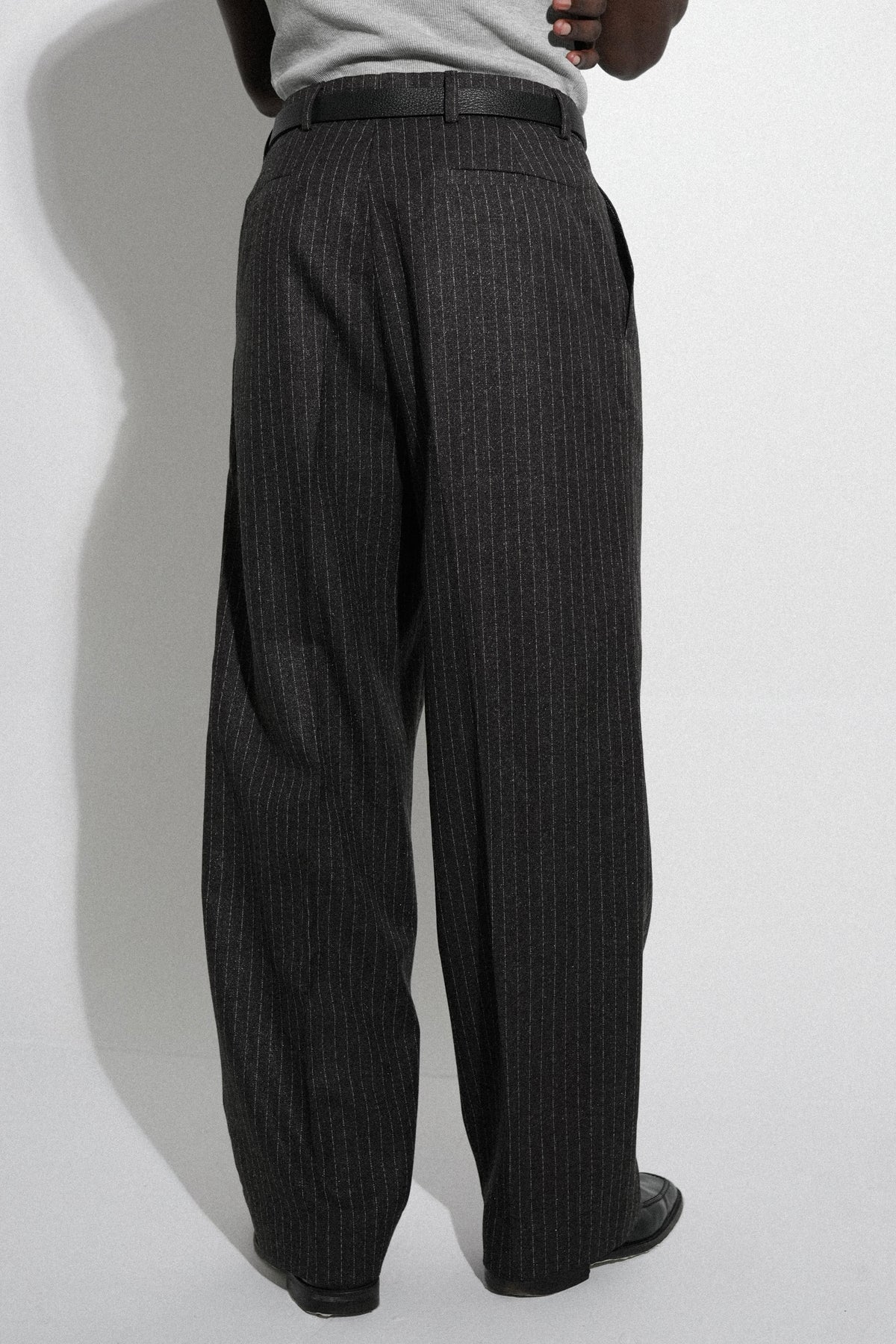 Dark Brown Pleated Dress Pants