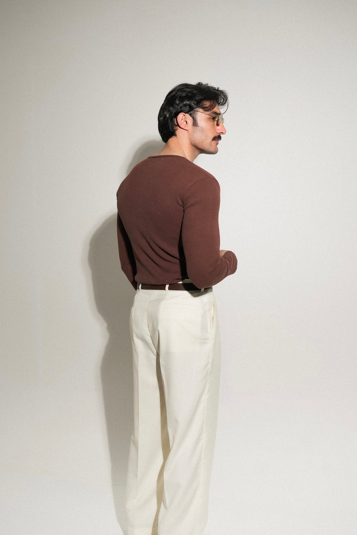 Ivory Pleated Dress Pants
