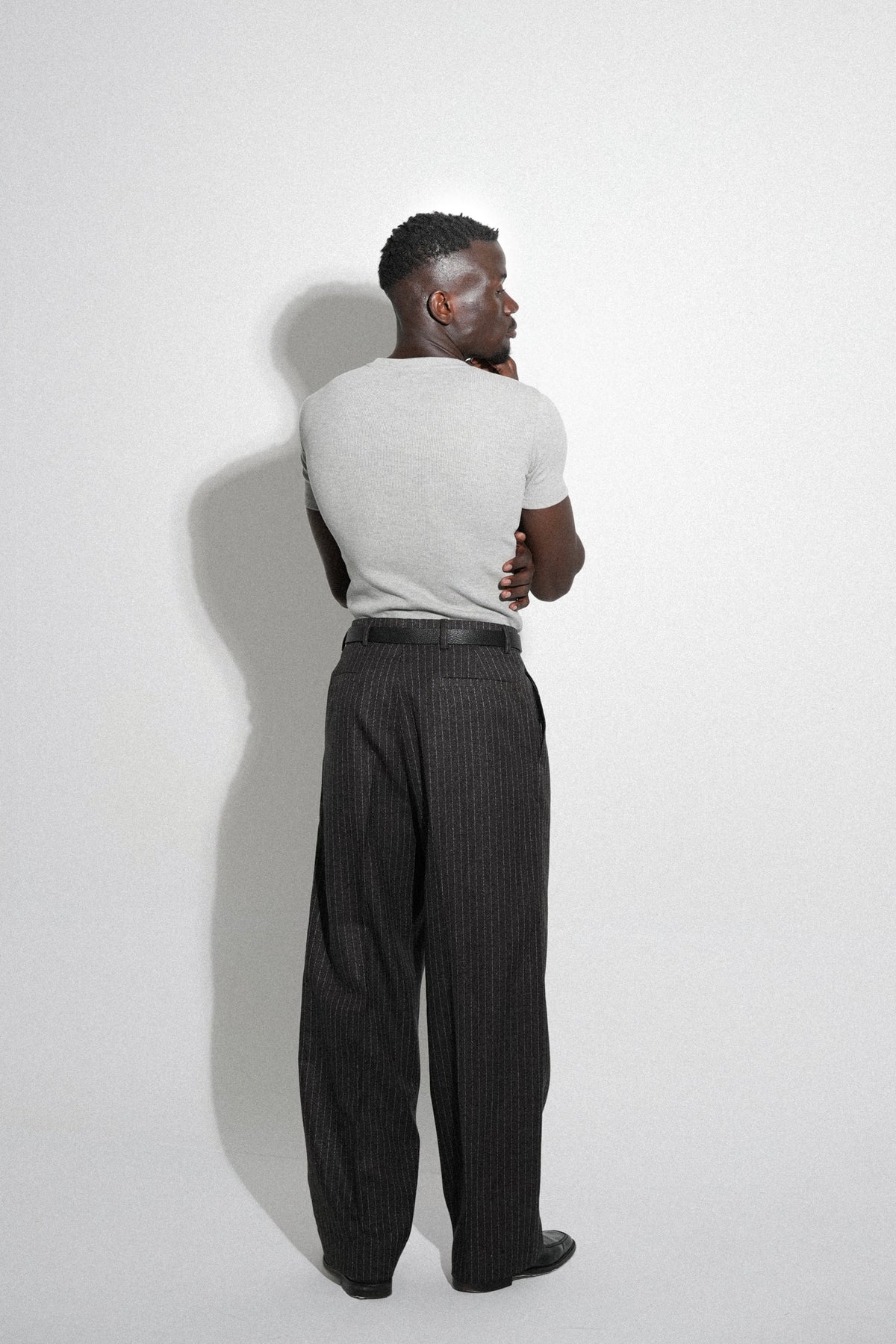 Dark Brown Pleated Dress Pants